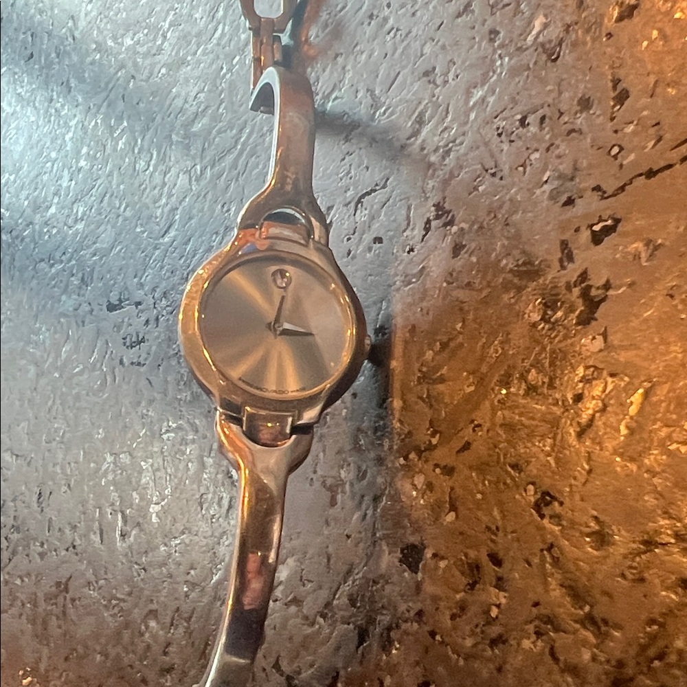 Movado Museum Stainless steel Women's Watch with light silvery blue dial